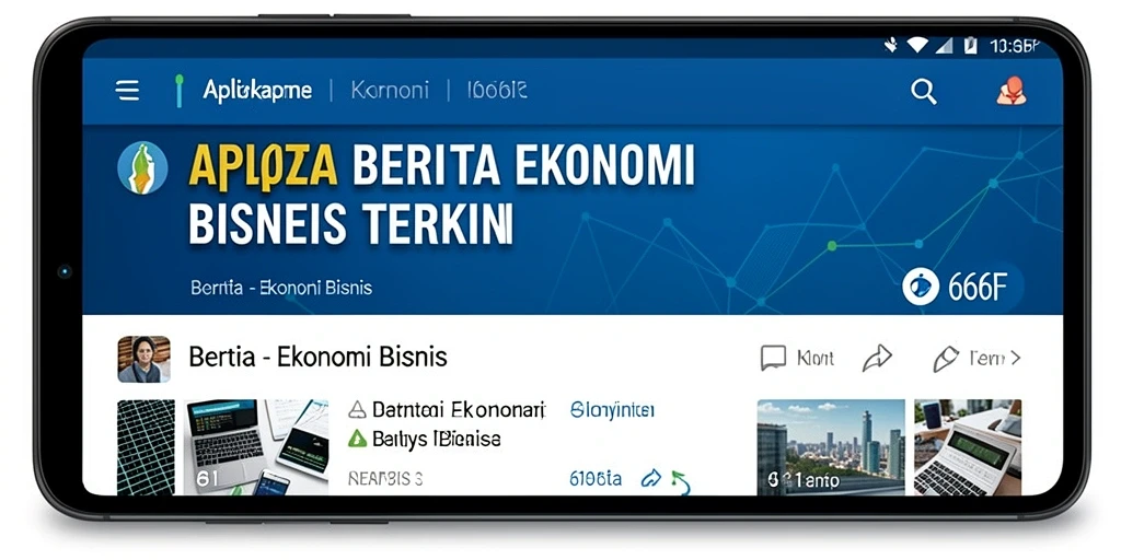 Antarmuka utama aplikasi 666F menampilkan berita ekonomi terkini.