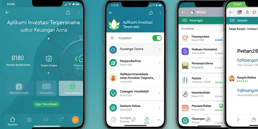 Screenshot 8180 menunjukkan antarmuka aplikasi Investasi yang modern dan informatif.