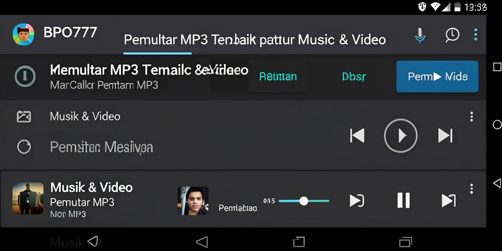 Antarmuka BPO777 yang ramah pengguna untuk Pemutar MP3.