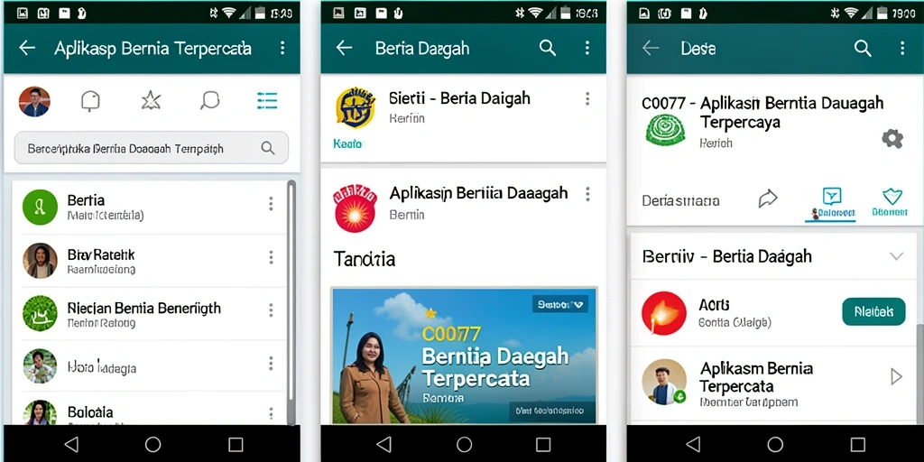 Tampilan antarmuka C0077 dengan berita terbaru.