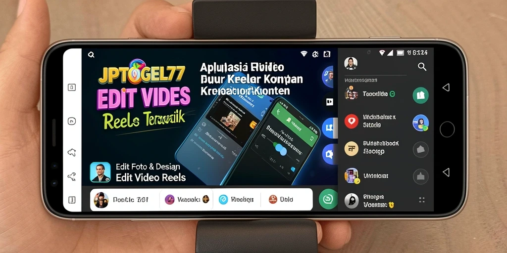 Screenshot JPTOGEL77 menampilkan antarmuka pengguna saat mengedit video reels.