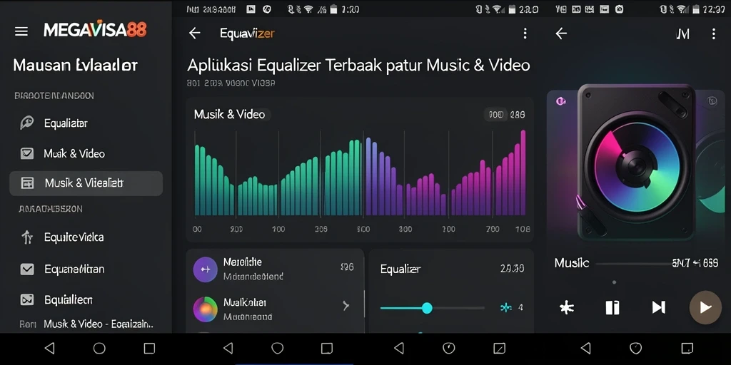 Antarmuka MEGAVISA88 yang modern dan fungsional untuk Equalizer.