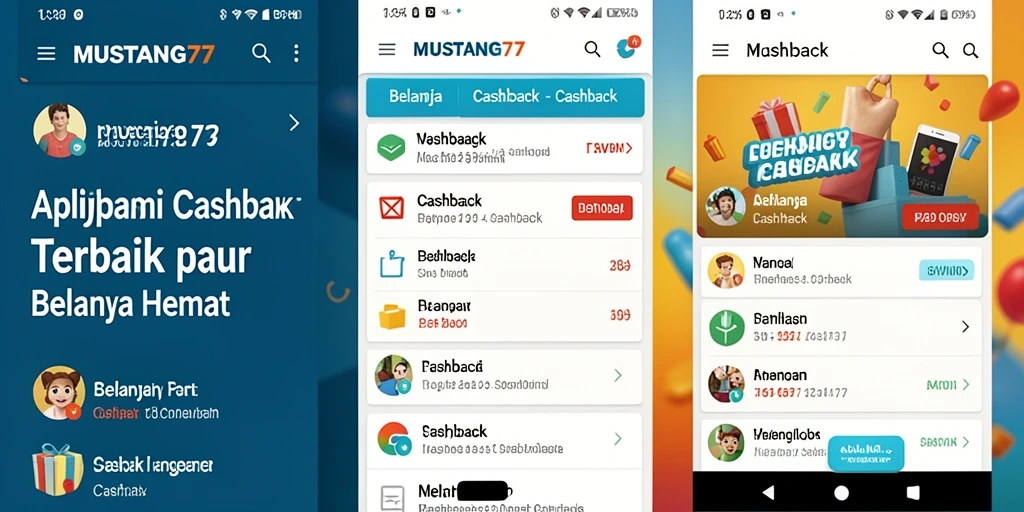 Antarmuka pengguna MUSTANG77 yang intuitif dan menarik untuk cashback.