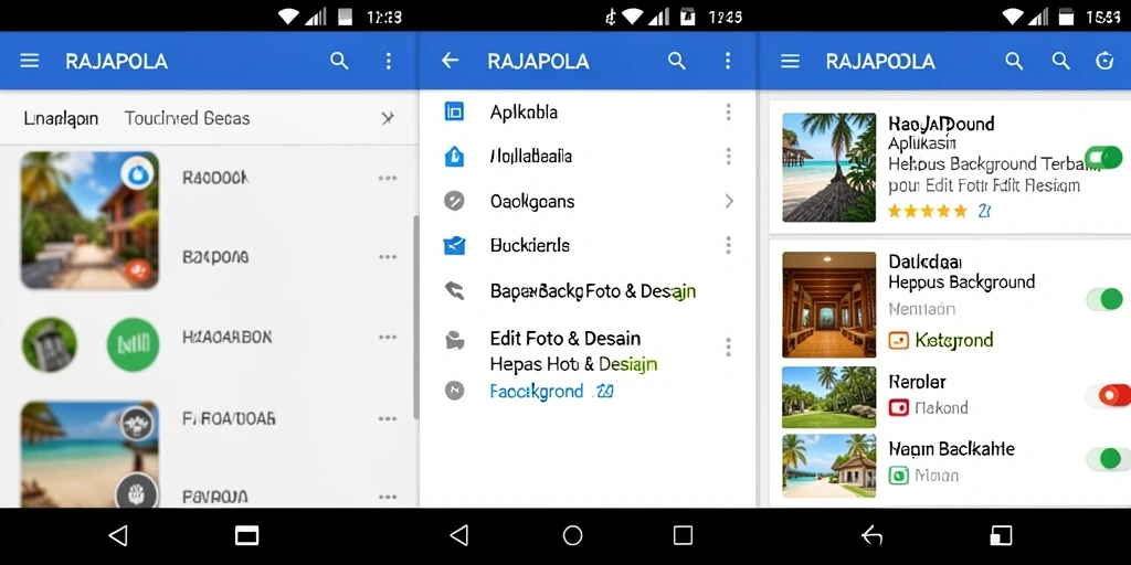 Antarmuka aplikasi RAJAPOLA untuk penghapusan background yang efisien.