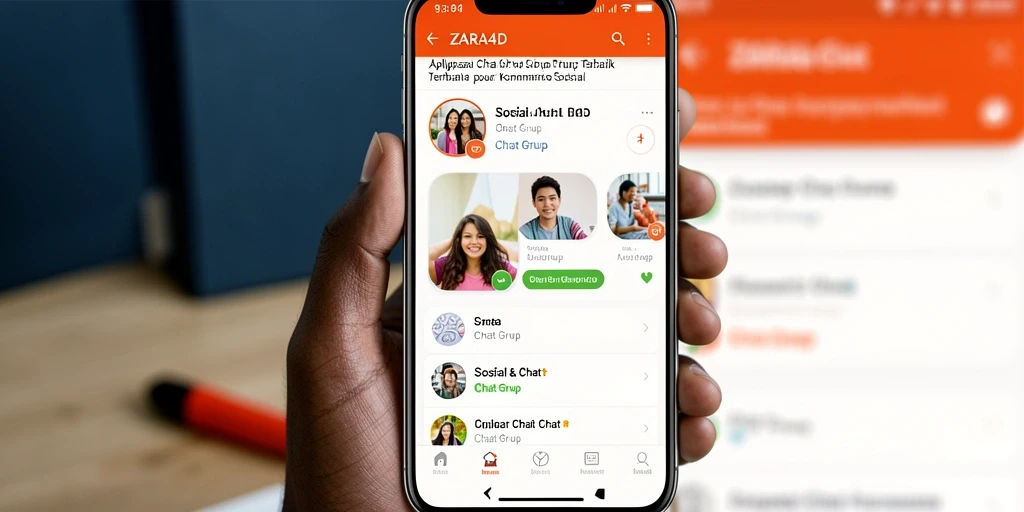 Antarmuka ZARA4D menampilkan fitur Chat Grup dengan jelas dan menarik.