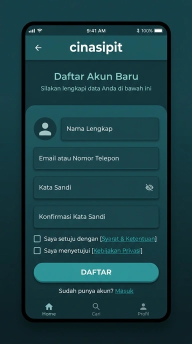 Buat Akun Baru Cinasipit Dengan Mudah